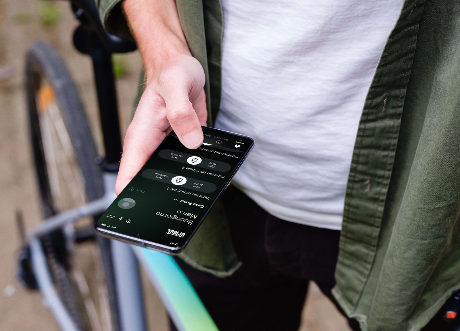 a man using the app remotely